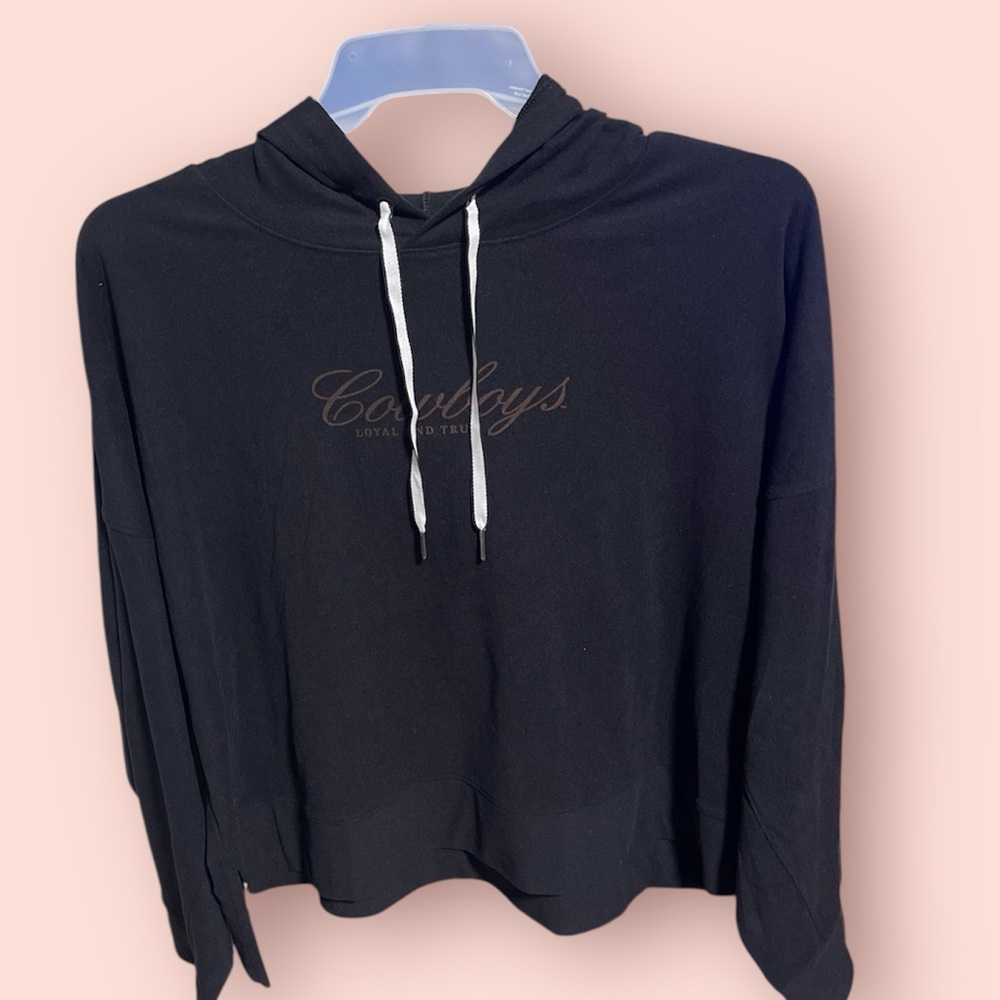 Champion Black Hoodie with White Drawstrings